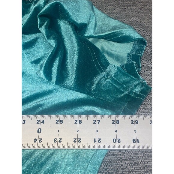 Terra & Sky Dress Womens 3X Velvet Green Midi Stretch Plus Size Holiday Classic - Picture 4 of 11